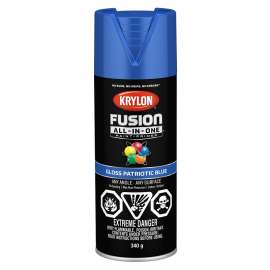 Krylon Fusion All-In-One 427160007 Paint and Primer, Gloss, Patriotic Blue, 12 oz, Can
