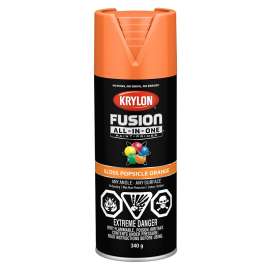 Krylon Fusion All-In-One 427180007 Paint and Primer, Gloss, Popsicle Orange, 12 oz, Can