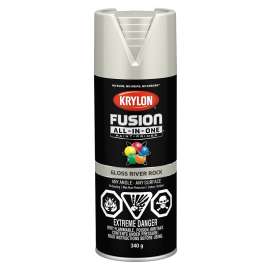 Krylon Fusion All-In-One 427210007 Paint and Primer, Gloss, River Rock, 12 oz, Can