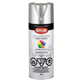 Krylon COLORmaxx 455900007 Paint, Metallic, Silver, 12 oz, Aerosol Can