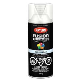 Krylon Fusion All-In-One 427050007 Paint and Primer, Gloss, Clear, 12 oz, Can