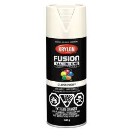 Krylon Fusion All-In-One 427110007 Paint and Primer, Gloss, Ivory, 12 oz, Can
