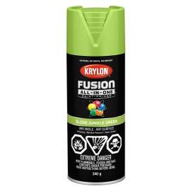 Krylon Fusion All-In-One 427120007 Paint and Primer, Gloss, Jungle Green, 12 oz, Can