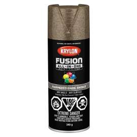 Krylon Fusion All-In-One 427870007 Paint and Primer, Hammered, Dark Bronze, 12 oz, Can