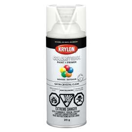 Krylon COLORmaxx K05562007 Spray Paint, Satin, Crystal Clear, 11 oz, Aerosol Can