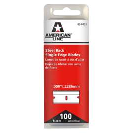 American LINE 66-0403-0000 Single Edge Blade, Two-Facet Blade, 3/4 in W Blade, Carbon Steel Blade