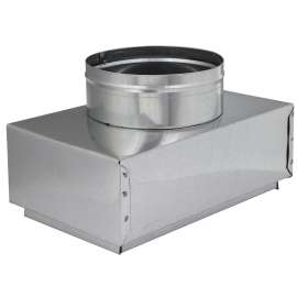 Imperial GVL0094-B Duct Boots, 8 in L, 6 in W, 10 in H, 30 ga Gauge, Steel, Galvanized