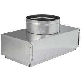 Imperial GVL0132-B Duct Boots, 14 in L, 6 in W, 12 in H, 30 ga Gauge, Steel, Galvanized