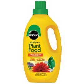 Miracle-Gro 3001502 All-Purpose Plant Food, 32 oz Bottle, Liquid, 12-4-8 N-P-K Ratio