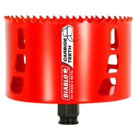 Diablo DHS4250CT Hole Saw, 4-1/4 in Dia, 66 mm D Cutting, Carbide Cutting Edge