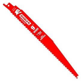 Diablo DS0912BW25 Reciprocating Saw Blade, 1 in W, 9 in L, 6, 12 TPI