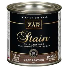 ZAR 50306 Interior Stain, Oiled Leather, Liquid, 0.5 pt
