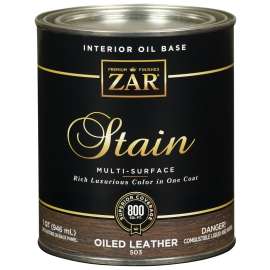 ZAR 50312 Interior Stain, Oiled Leather, Liquid, 1 qt