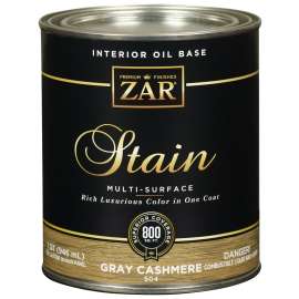 ZAR 50412 Interior Stain, Gray Cashmere, Liquid, 1 qt