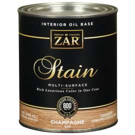 ZAR 50812 Interior Stain, Champagne, Liquid, 1 qt