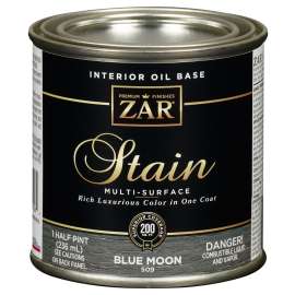 ZAR 50906 Interior Stain, Blue Moon, Liquid, 0.5 pt