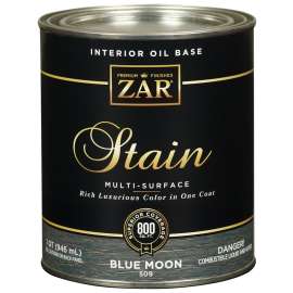 ZAR 50912 Interior Stain, Blue Moon, Liquid, 1 qt