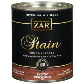 ZAR 51812 Interior Stain, Exotic Redwood, Liquid, 1 qt