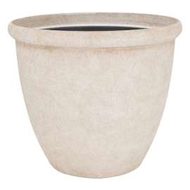 Landscapers Select PT-S010-C Planter, 17-3/4 in Dia, Round, Resin, Stone, Stone