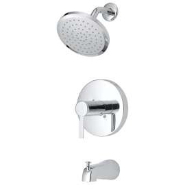 Boston Harbor Tub/Shower, Fixed Mount Showerhead, 1.75 gpm Showerhead, 1 Spray Settings, Zinc Tub Spout
