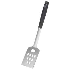 Omaha BBQ Spatula, 1.5 mm Gauge, Stainless Steel Blade, Stainless Steel, Plastic Handle, Straight Handle