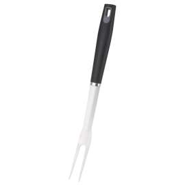 Omaha BBQ Fork, 1.5 mm Gauge, Stainless Steel Blade, Stainless Steel, Plastic Handle, Straight Handle