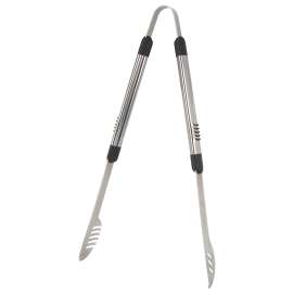 Omaha BBQ-8112443C Premium BBQ Tongs, 1.9 mm Gauge, Stainless Steel Blade, Stainless Steel, Aluminum Handle