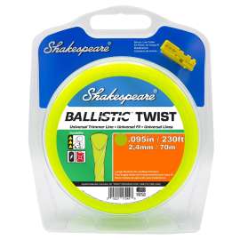 Shakespeare Ballistic 17249 Trimmer Twist Line, 0.095 in Dia, 230 ft L
