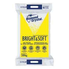 Diamond Crystal 100012414 Water Softener Salt, 20 kg Bag, Solid, Slight Halogen
