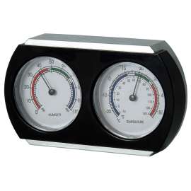 Thermor TR415 Hygrometer, -10 to 130 deg F, Black/Silver