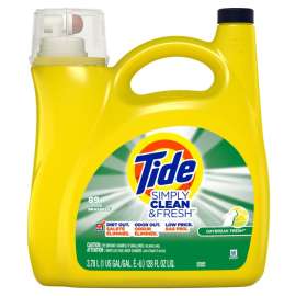 Tide 04480 Laundry Detergent, 128 oz, Liquid