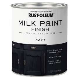 RUST-OLEUM 331051 Milk Paint Finish, Matte, Navy, 1 qt, Can