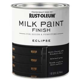 RUST-OLEUM 331052 Milk Paint Finish, Matte, Eclipse, 1 qt, Can