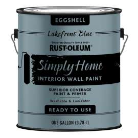 RUST-OLEUM SIMPLY HOME 332144 Wall Paint, Eggshell, Lakefront Blue, 1 gal