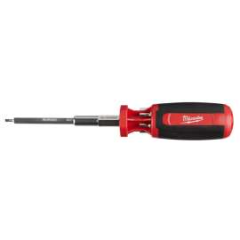 Milwaukee 48-22-2134 Multi-Bit Screwdriver, 1/4 in Drive, Hex Drive, 9.06 in OAL, Plastic Handle, Ergonomic Handle