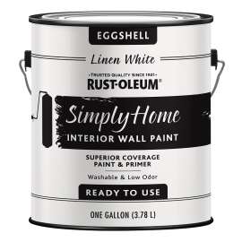 RUST-OLEUM SIMPLY HOME 343991 Wall Paint, Eggshell, Linen White, 1 gal