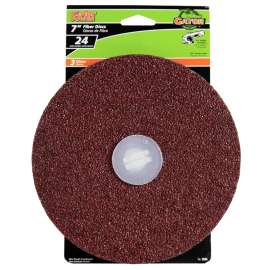 Gator 3084 Sanding Disc, 7 in Dia, 24 Grit, Extra Coarse, Aluminum Oxide Abrasive, Resin Backing