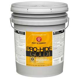 Pratt & Lambert Pro-Hide Gold Ultra Z8280 0000Z8280-20 Interior Paint, Eggshell, Bright White, 5 gal