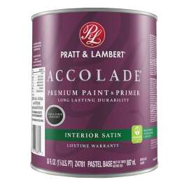Pratt & Lambert Accolade Z4700 0000Z4781-14 Paint and Primer, Satin, Pastel Base, 30 oz