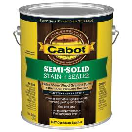 Cabot 140.0001437.007 Deck and Siding Stain, Natural Flat, Cordovan Brown, Liquid, 1 gal