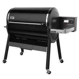 Weber SmokeFire 23510001 Pellet Grill, 1008 sq-in Primary Cooking Surface, Side Shelf Included: Yes, Steel Body, Black
