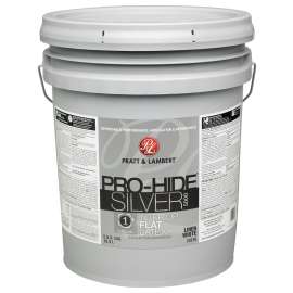 Pratt & Lambert Pro-Hide Silver 5000 Z5300 0000Z5316-20 Interior Paint, Flat, Linen White, 5 gal