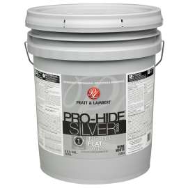 Pratt & Lambert Pro-Hide Silver 5000 Z5300 0000Z5354-20 Interior Paint, Flat, Bone White, 5 gal