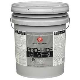 Pratt & Lambert Pro-Hide Silver 5000 Z5300 0000Z5381-20 Interior Paint, Flat, Pastel Base, 5 gal