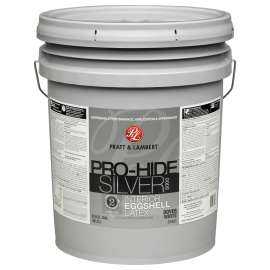Pratt & Lambert Pro-Hide Silver 5000 Z5400 0000Z5451-20 Interior Paint, Eggshell, Dover White, 5 gal
