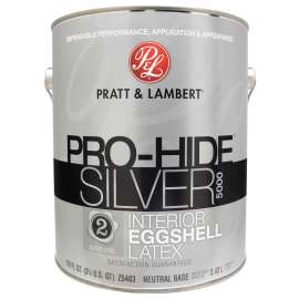 Pratt & Lambert Pro-Hide Silver 5000 Z5400 0000Z5483-16 Interior Paint, Eggshell, Neutral Base, 1 gal