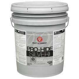 Pratt & Lambert Pro-Hide Silver 5000 Z5500 0000Z5552-20 Interior Paint, Semi-Gloss, Antique White, 5 gal