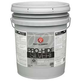 Pratt & Lambert Pro-Hide Silver 5000 Z5500 0000Z5555-20 Interior Paint, Semi-Gloss, China White, 5 gal