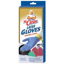 SPONTEX 11953 Heavy-Duty Protective Gloves, L, Natural Latex, Blue