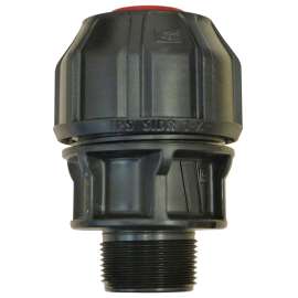 Homerite 358075 Pipe Adapter, 1-1/4 in, MPT, Polyethylene, 230 psi Pressure